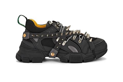 gucci flashtrek leather sneakers|gucci spiked sneakers.